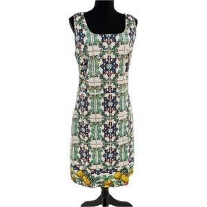 The Limited Italian Tile Textured Geometric Print Sheath Dress Size 10 Tall